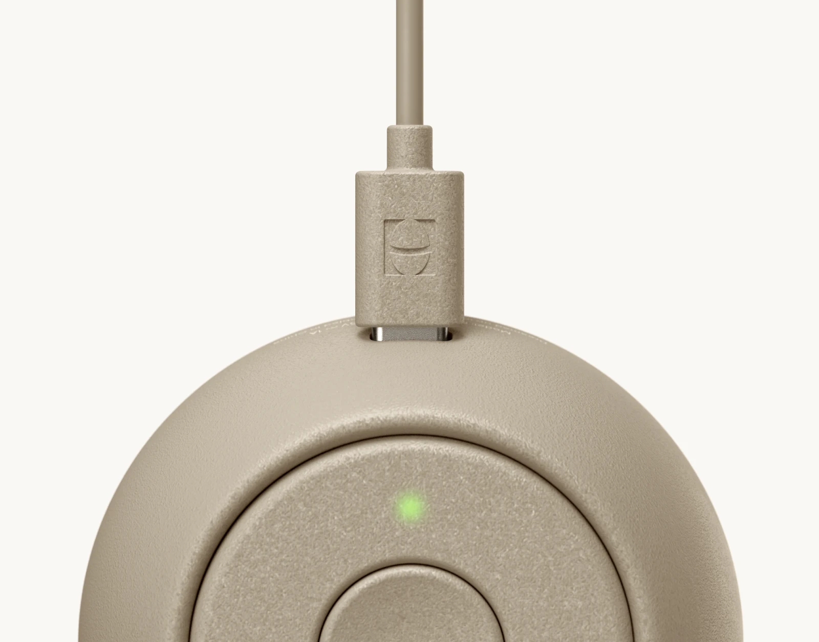 Hatch Go Greige with charger plugged in