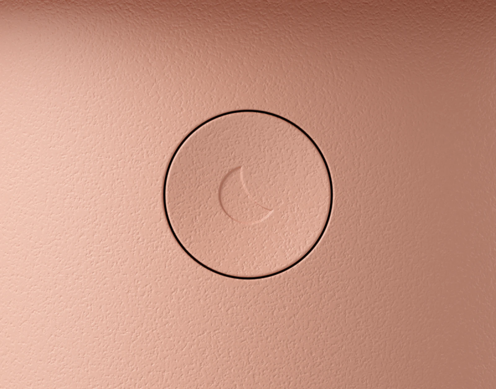 Closeup of sleep button on Hatch Baby Peach