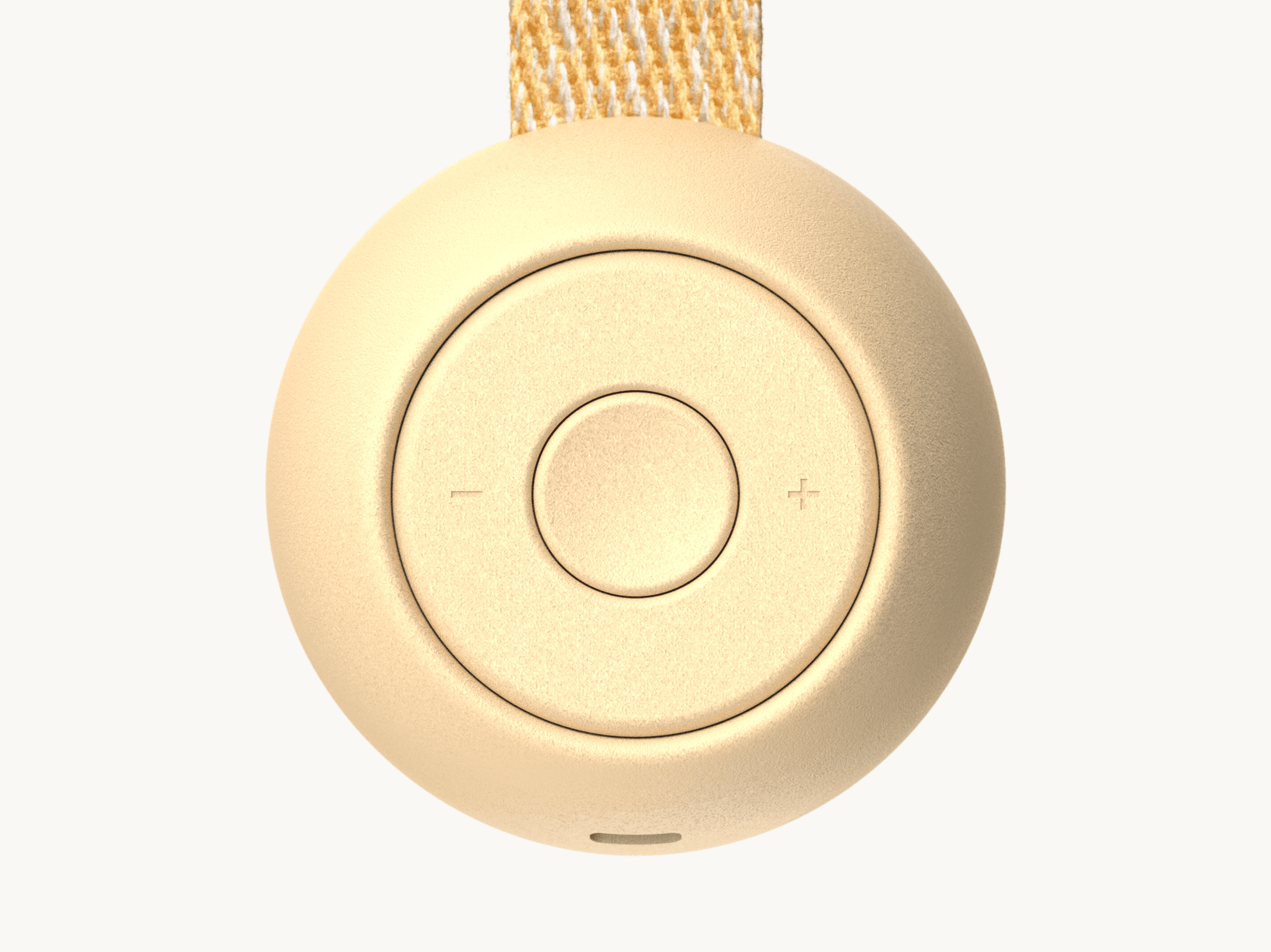 Closeup of back buttons on Hatch Go honey colorway