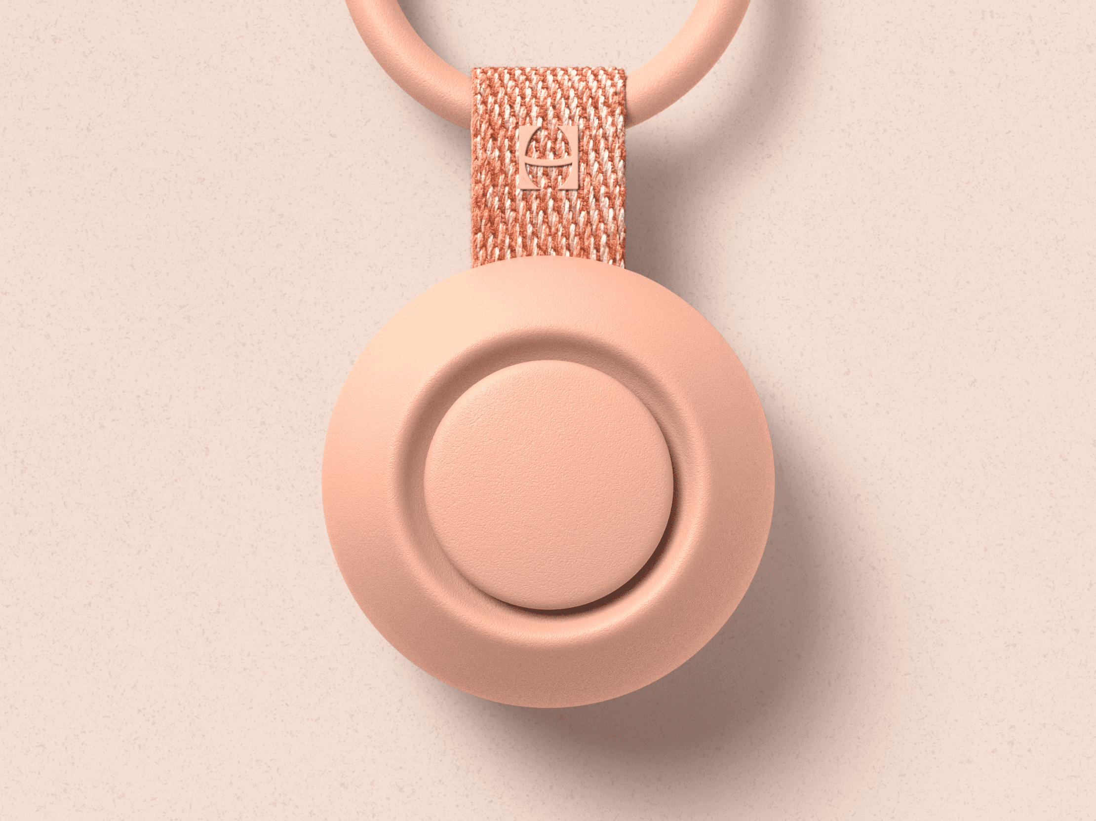 Closeup of the front speaker of Hatch Go peach colorway