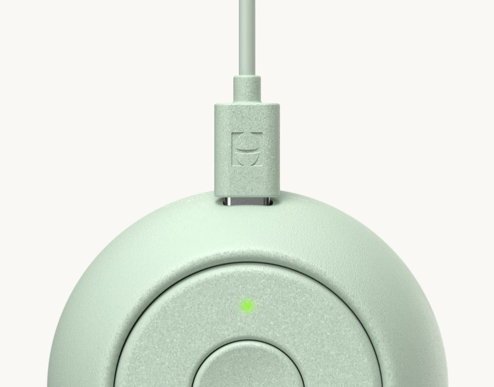 Hatch Go Mint with charger plugged in