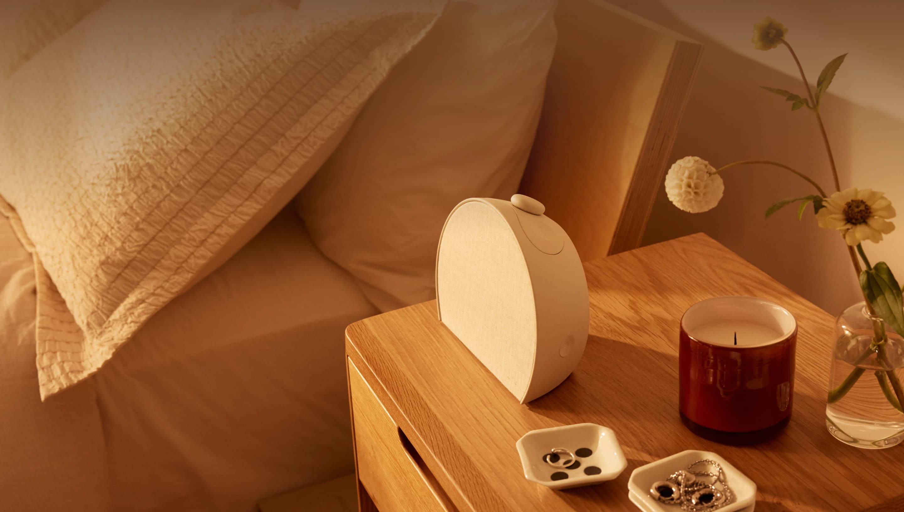 Restore 3 on a nightstand