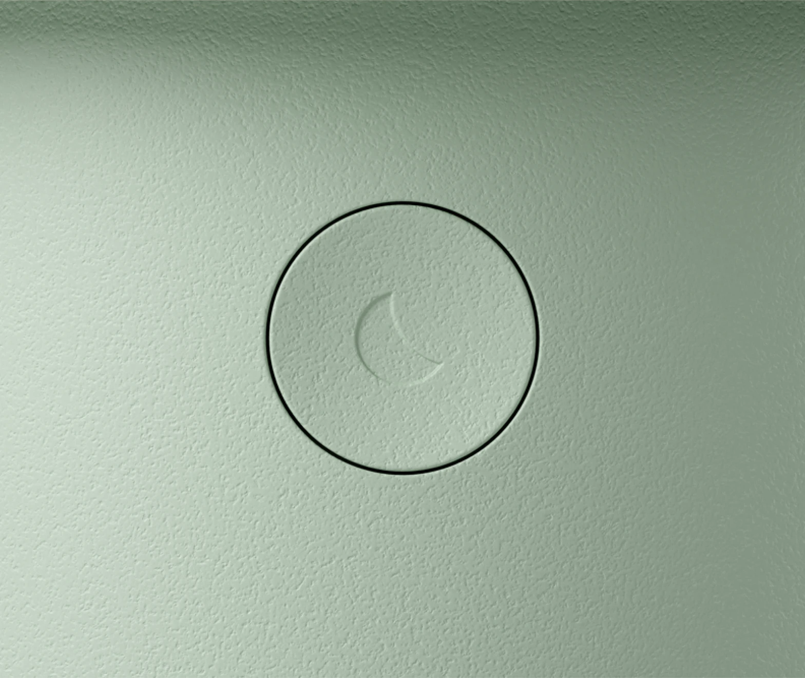 Closeup of back button on Hatch Baby mint colorway