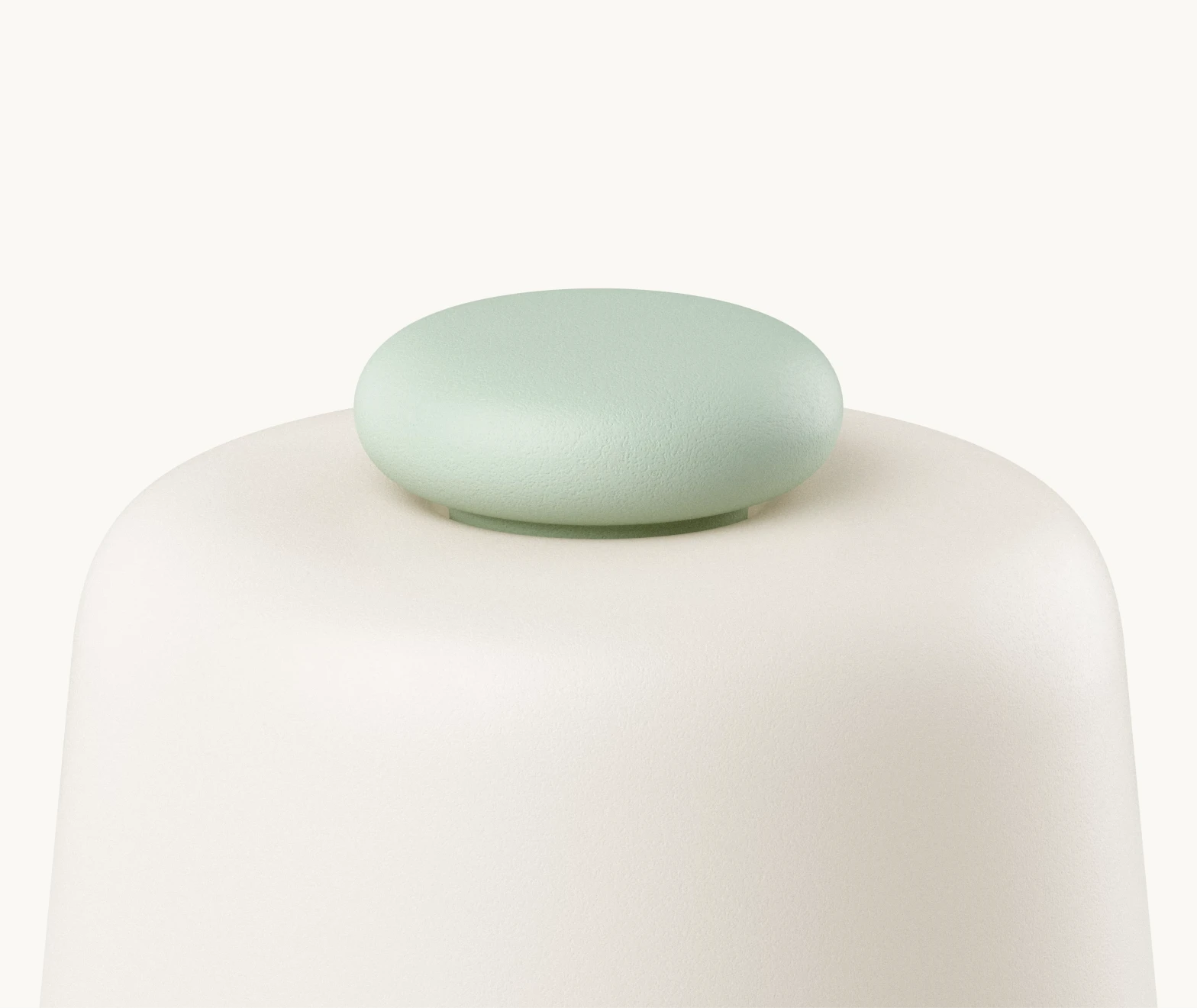 Closeup of Hatch Baby mint colorway top button