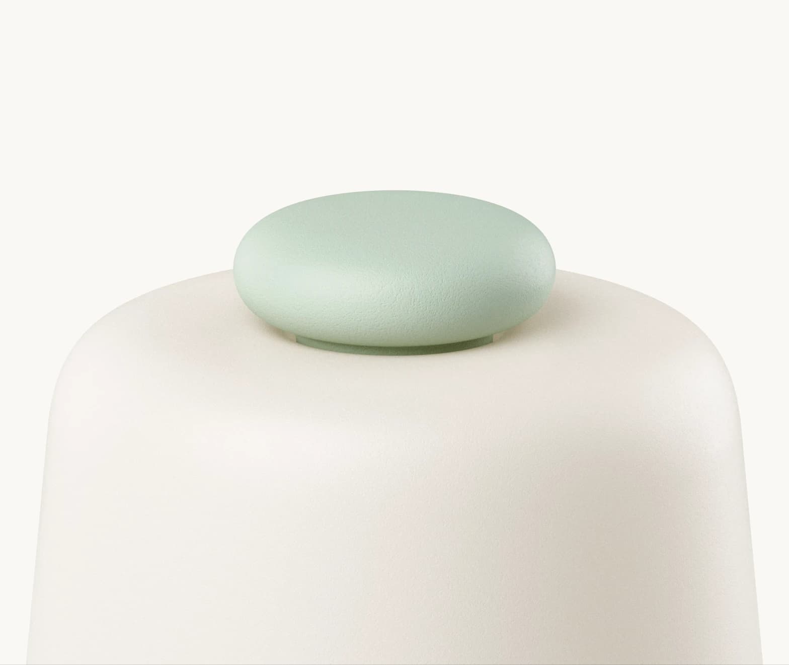 Closeup of Hatch Baby mint colorway top button