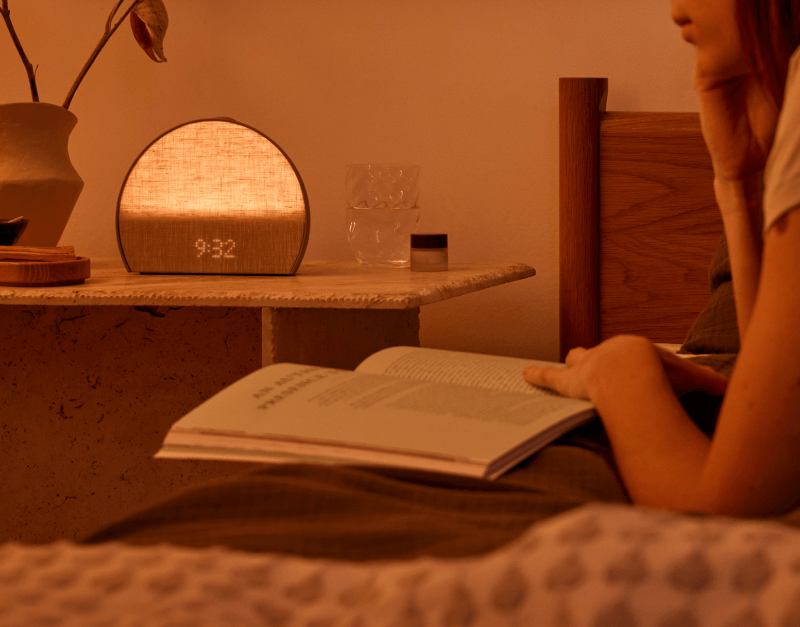 Hatch Sleep Clock Greige lifestyle view